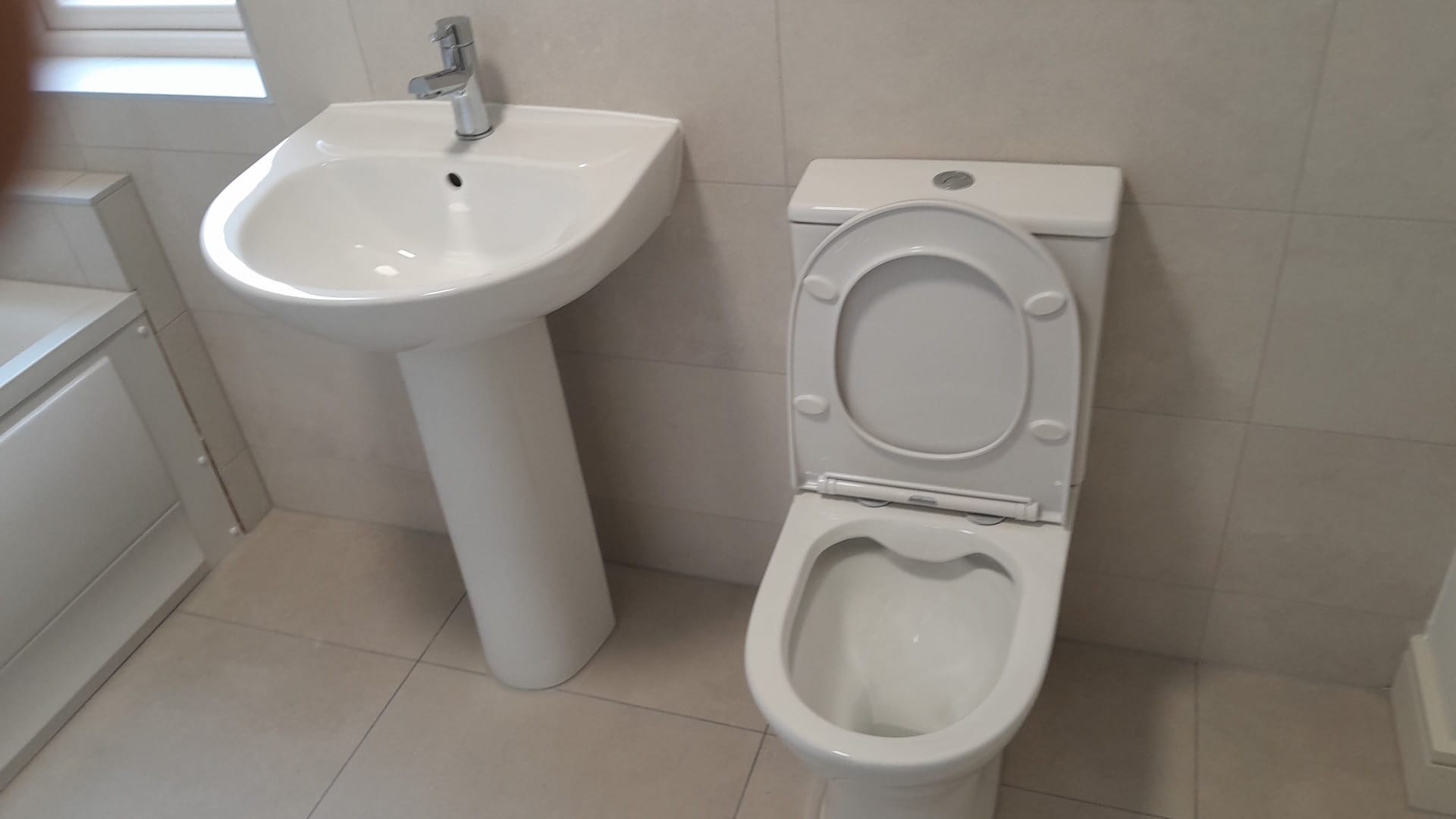 Basin and WC set fitted