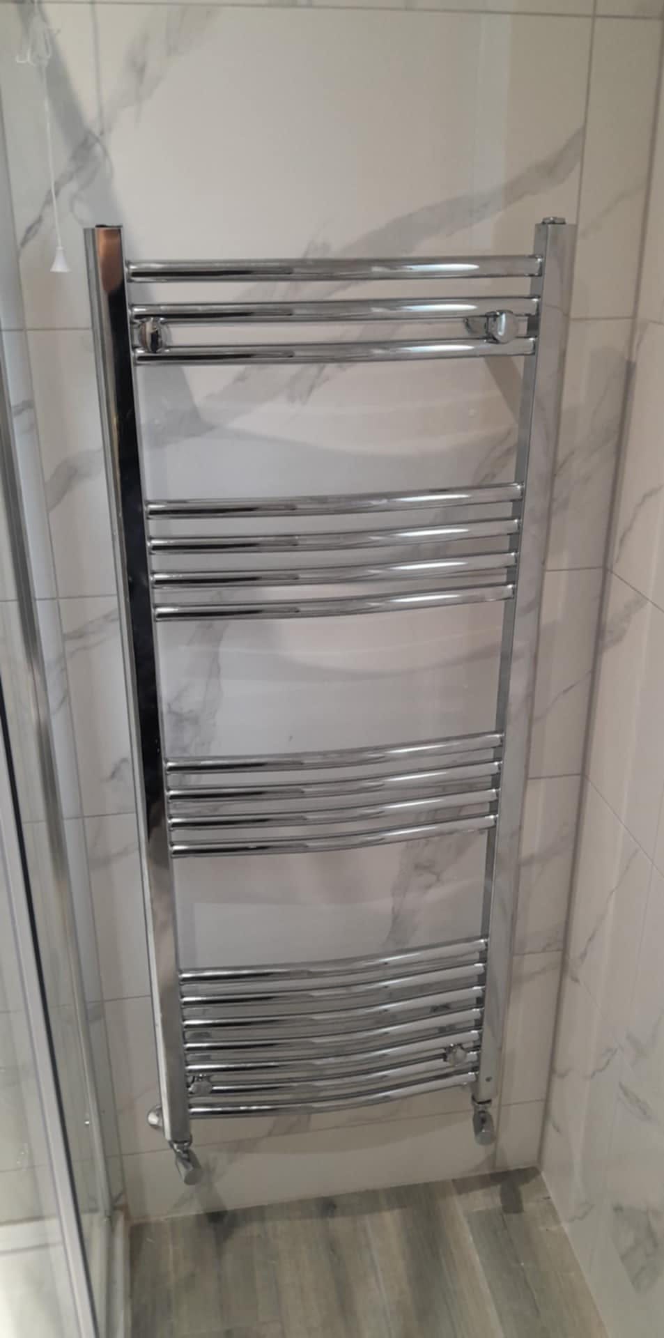 Towel rail in a new bathroom